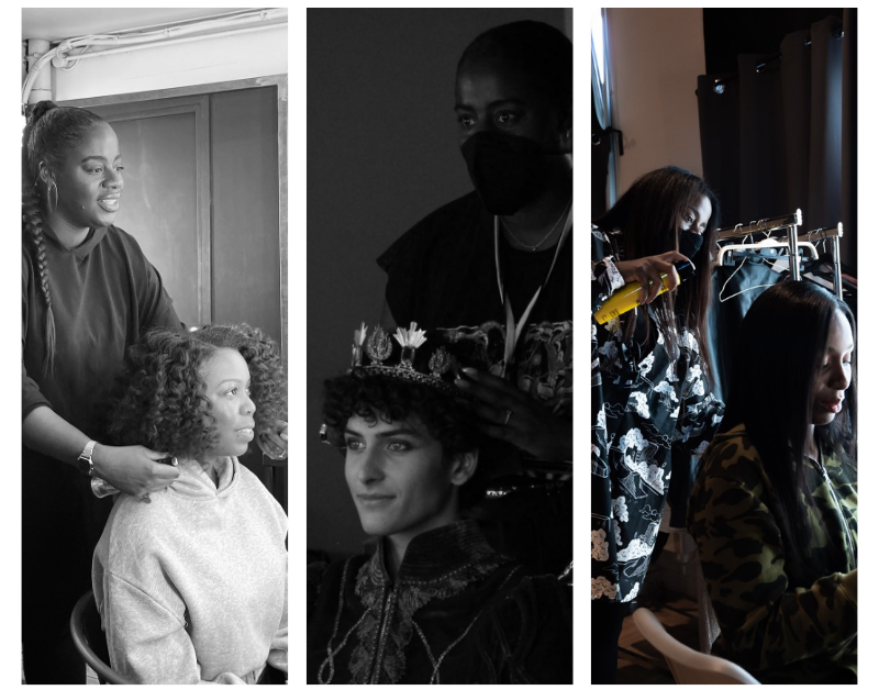 Cadre photos pour page formation pro coiffure